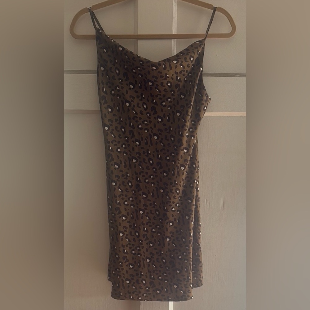 Urban Outfitters Brown Sequin Embellished Mini Dress